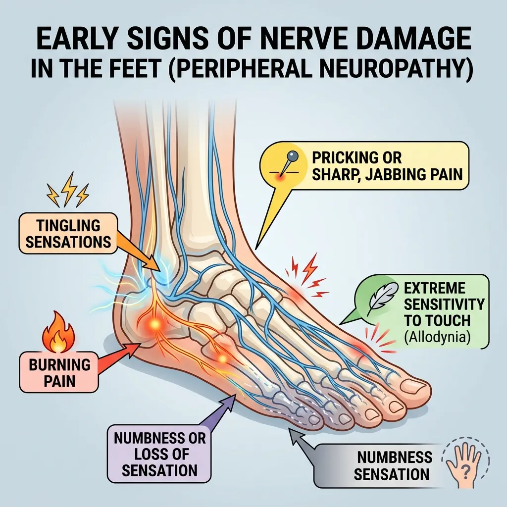 What Are the Early Signs of Nerve Damage in the Feet